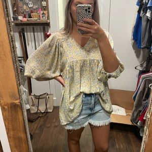 3/4 cuff sleeve blouse